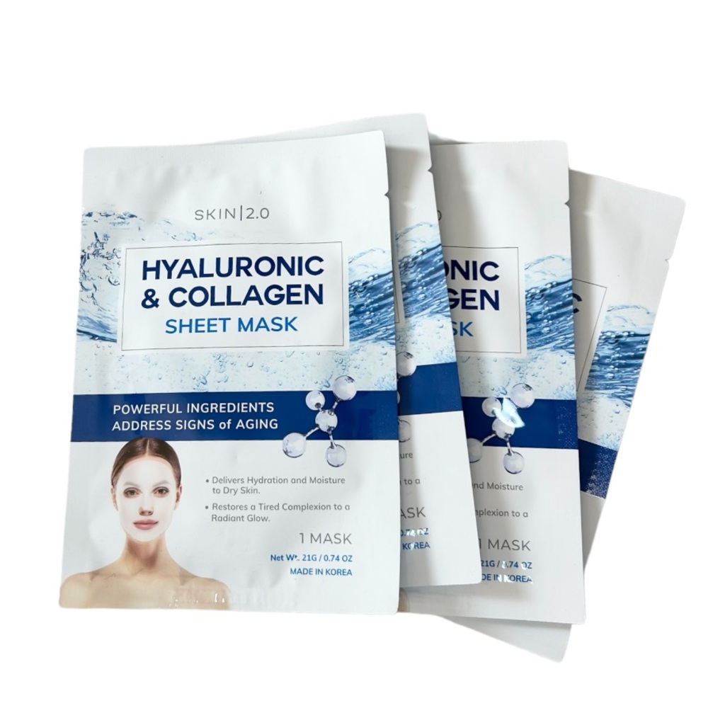 Skin 2.0 Hyaluronic Acid And Collagen Sheet Face Mask